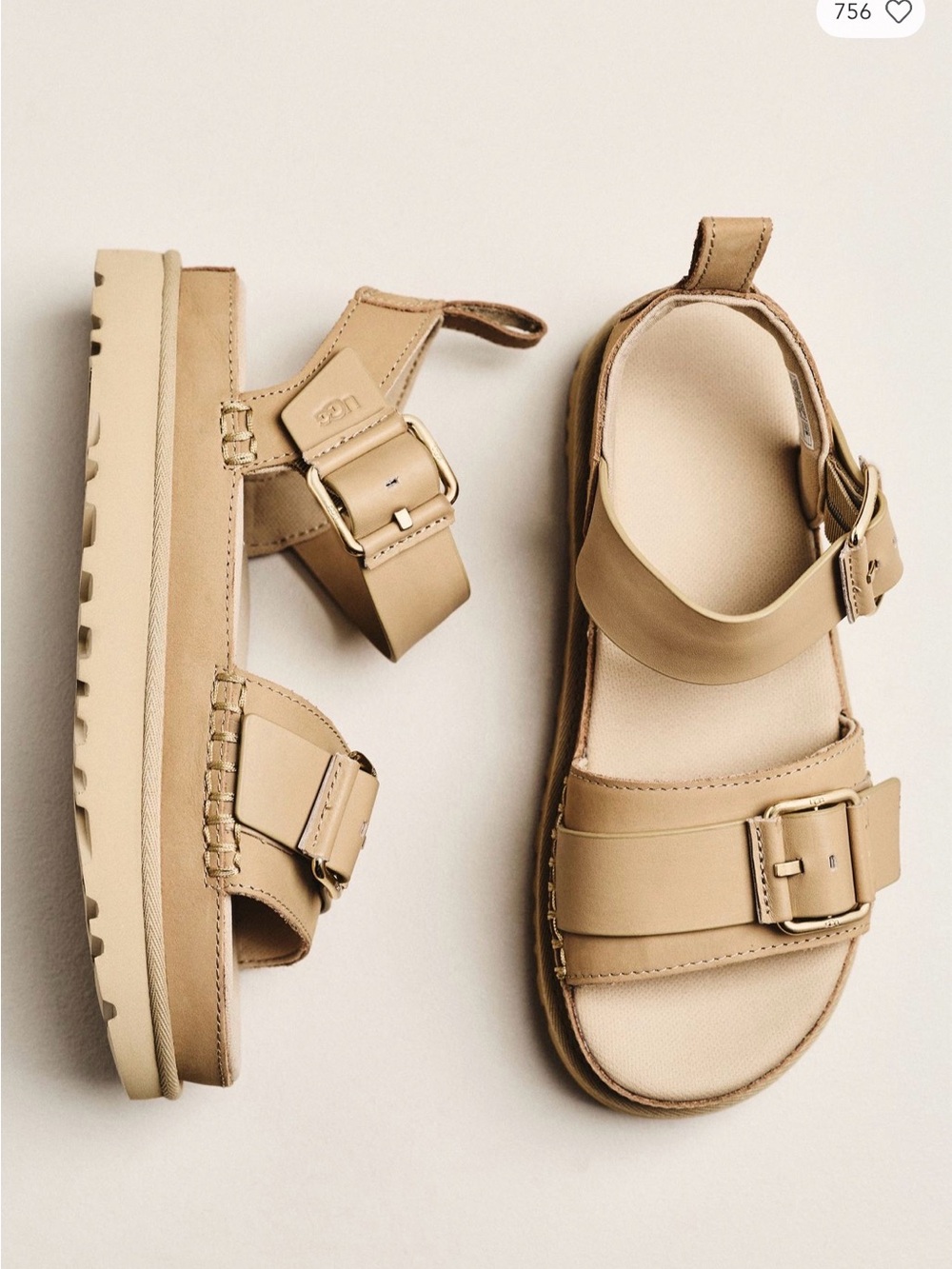 Ugg goldenstar villa Tan Buckle Sandals